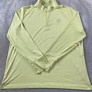 Peloton Shirt Quarter Zip Pullover Mens XXL Yellow Athletic Training Lightweight